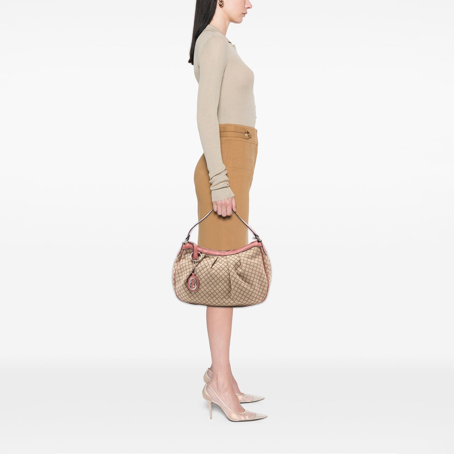 Gucci Diamante Canvas Sukey Shoulder Bag