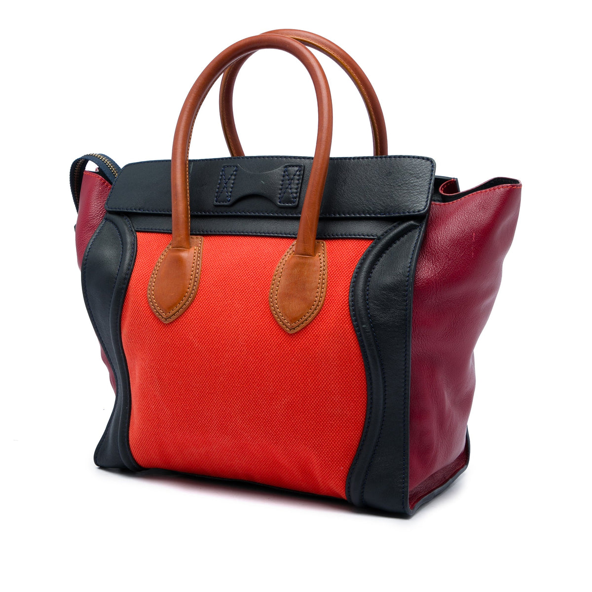 Celine Mini Multicolor Canvas and Leather Luggage Tote