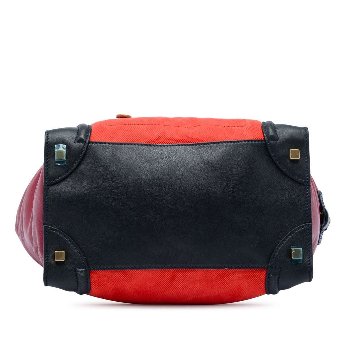 Celine Mini Multicolor Canvas and Leather Luggage Tote