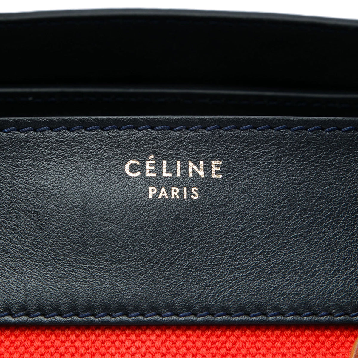Celine Mini Multicolor Canvas and Leather Luggage Tote