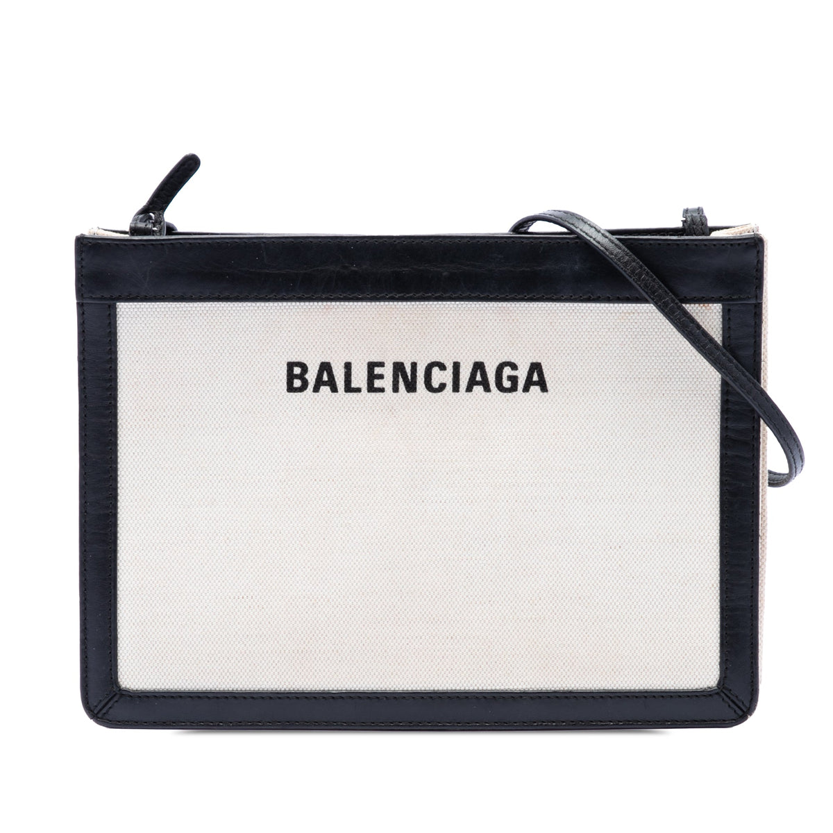 Balenciaga Canvas Navy Pochette M Crossbody