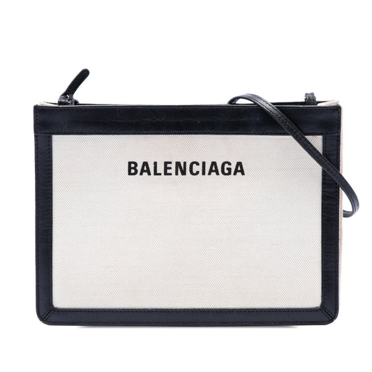 Balenciaga Canvas Navy Pochette M Crossbody