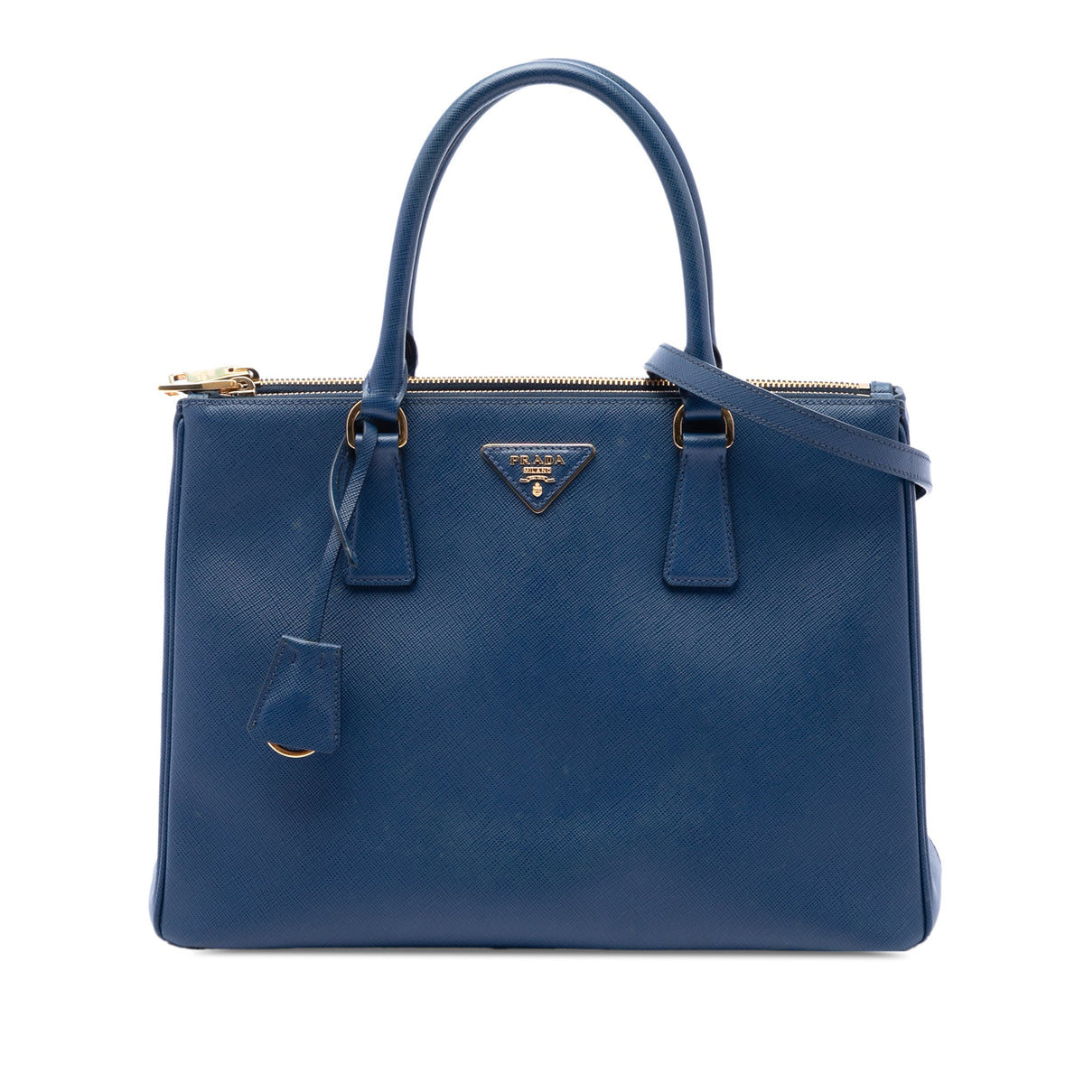 Prada Medium Saffiano Lux Galleria Double Zip Satchel