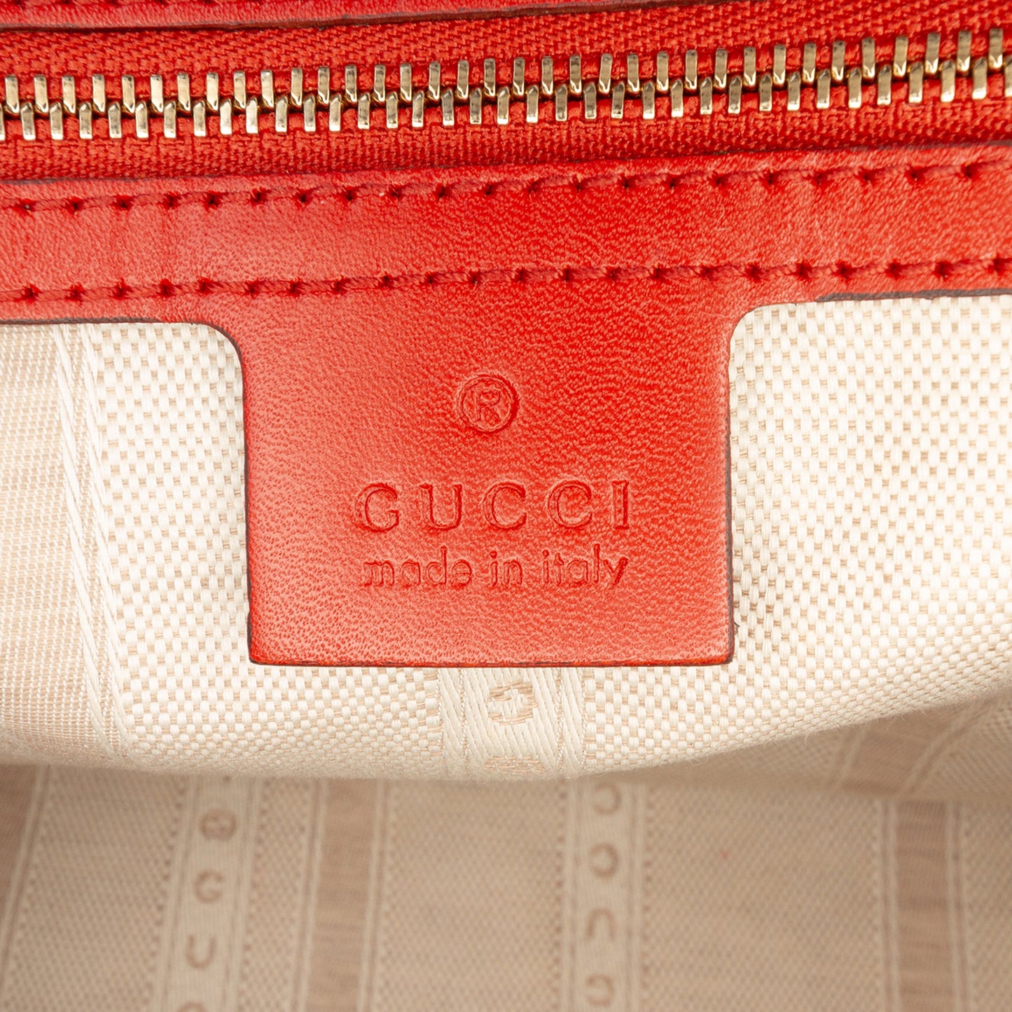Gucci Diamante Bright Leather Satchel