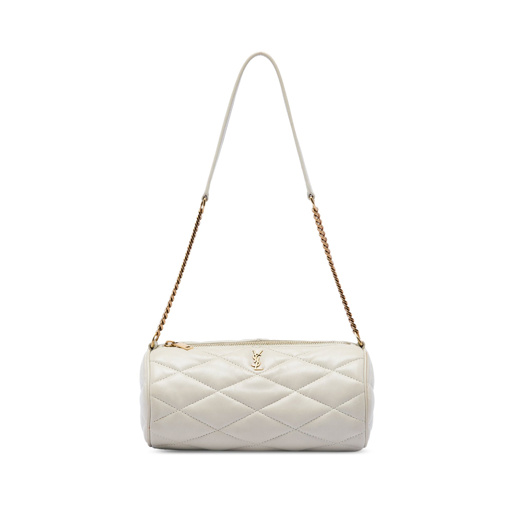 Saint Laurent Mini Quilted Lambskin Sade Tube Bag