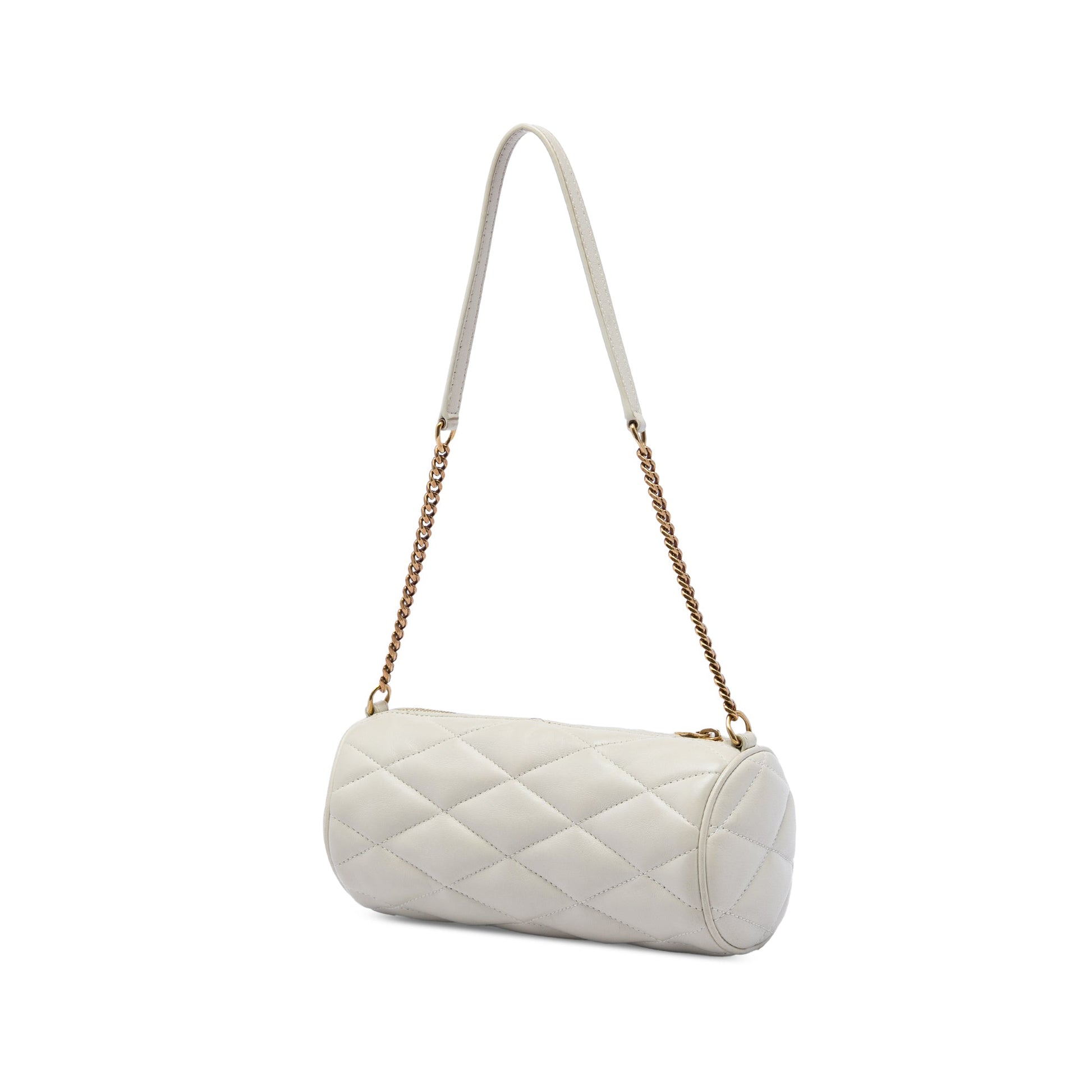 Saint Laurent Mini Quilted Lambskin Sade Tube Bag