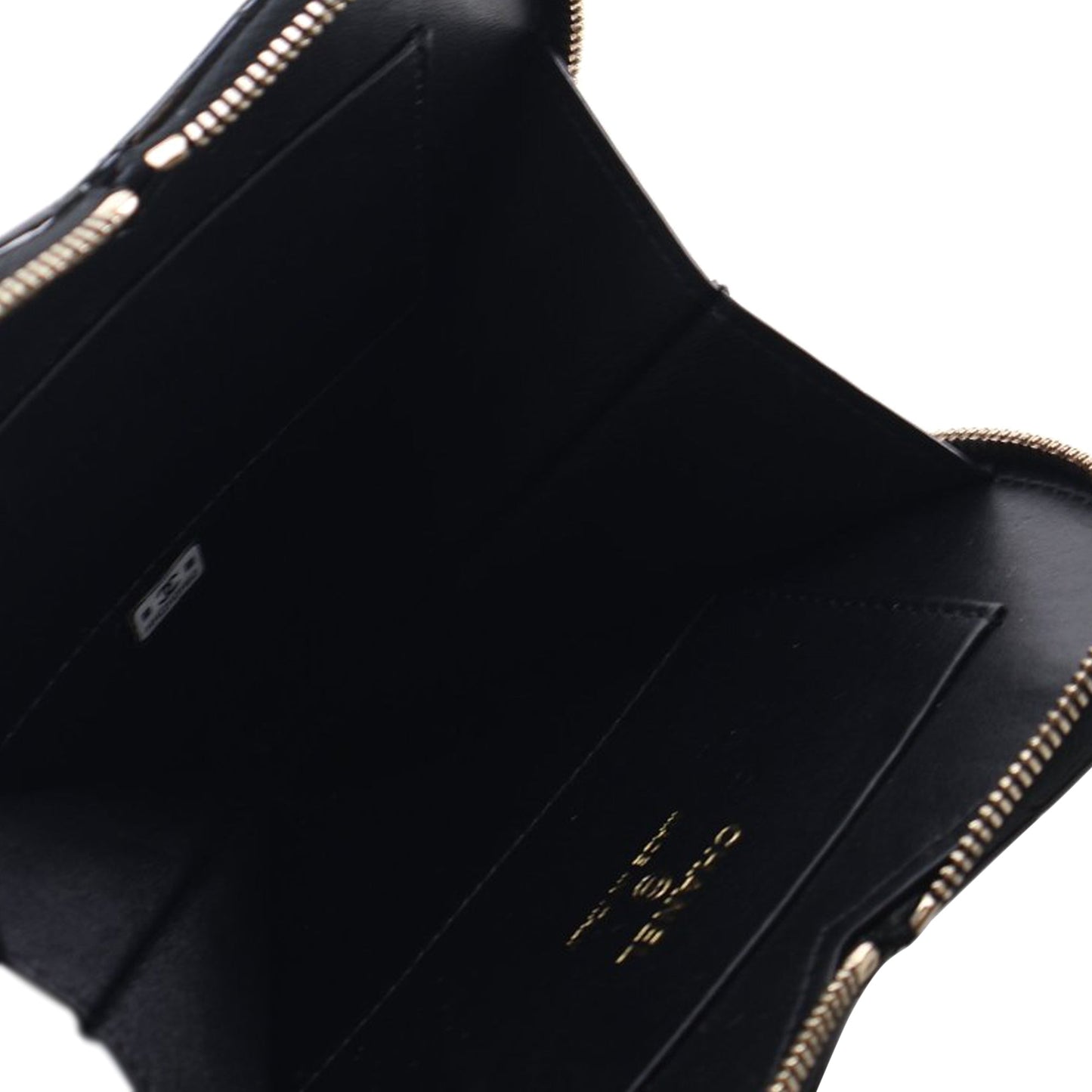 Chanel Quilted Patent Duo Heart Clutch with Chain