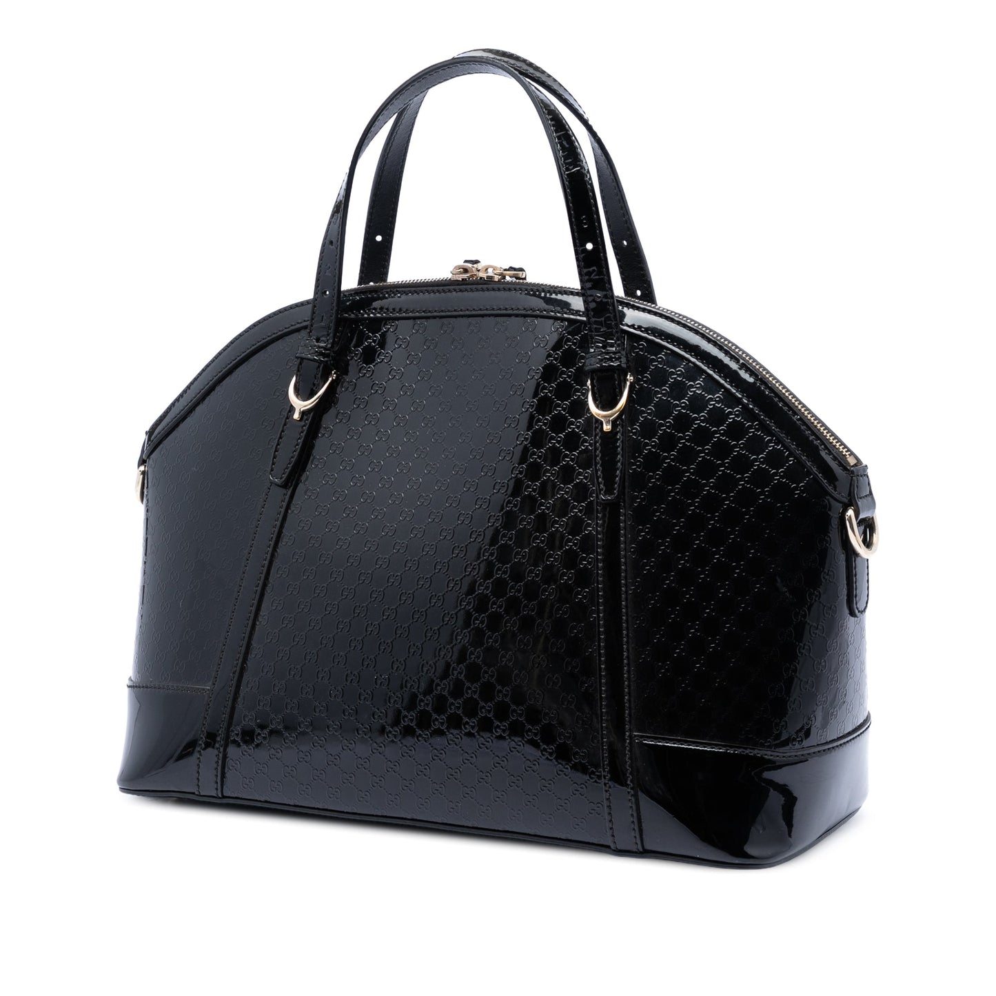 Gucci Large Microguccissima Patent Nice Dome Satchel