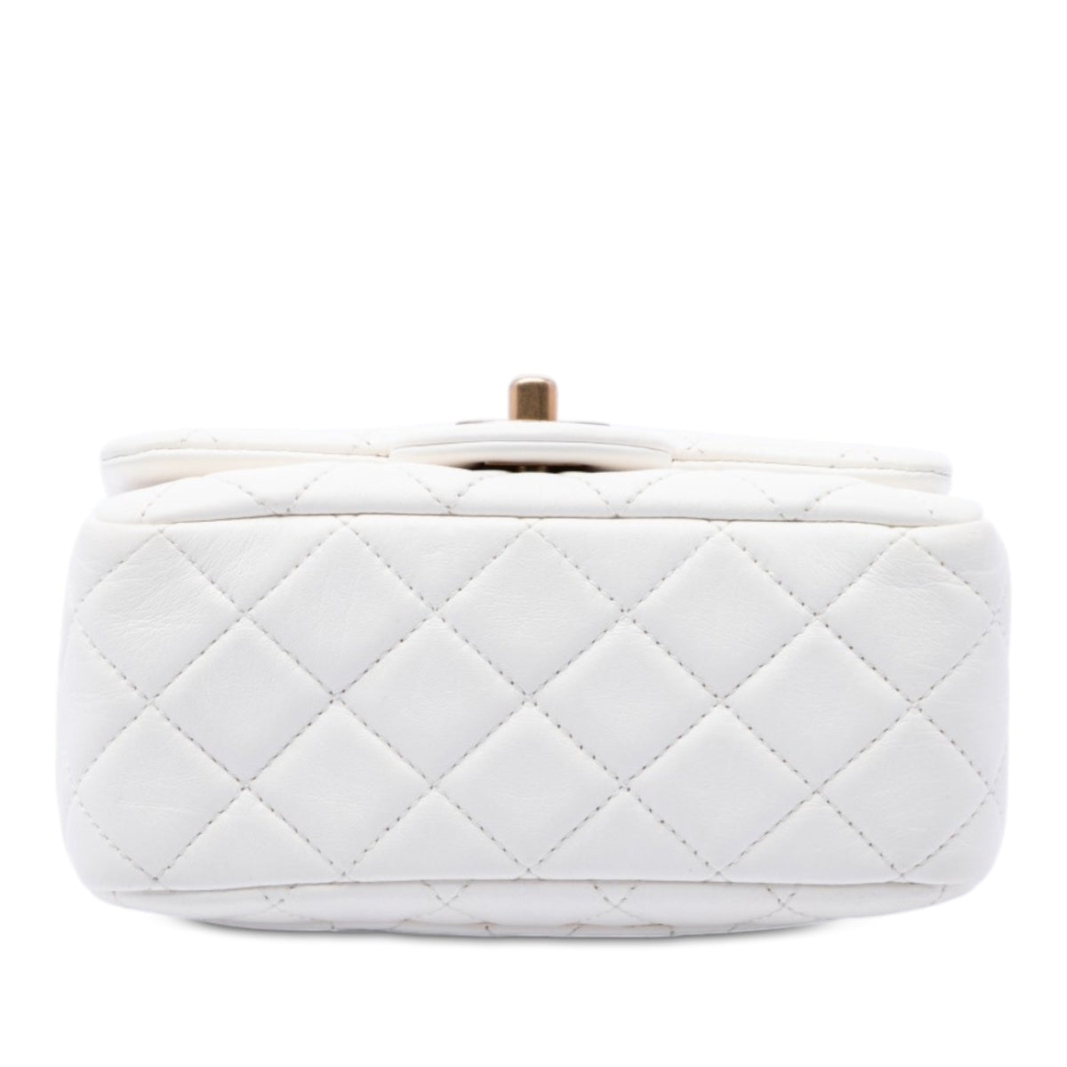 Chanel Mini Square Classic Lambskin Pearl Crush Single Flap