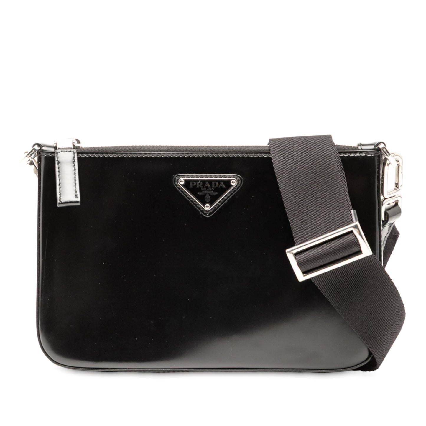 Prada Spazzolato Zip Top Crossbody