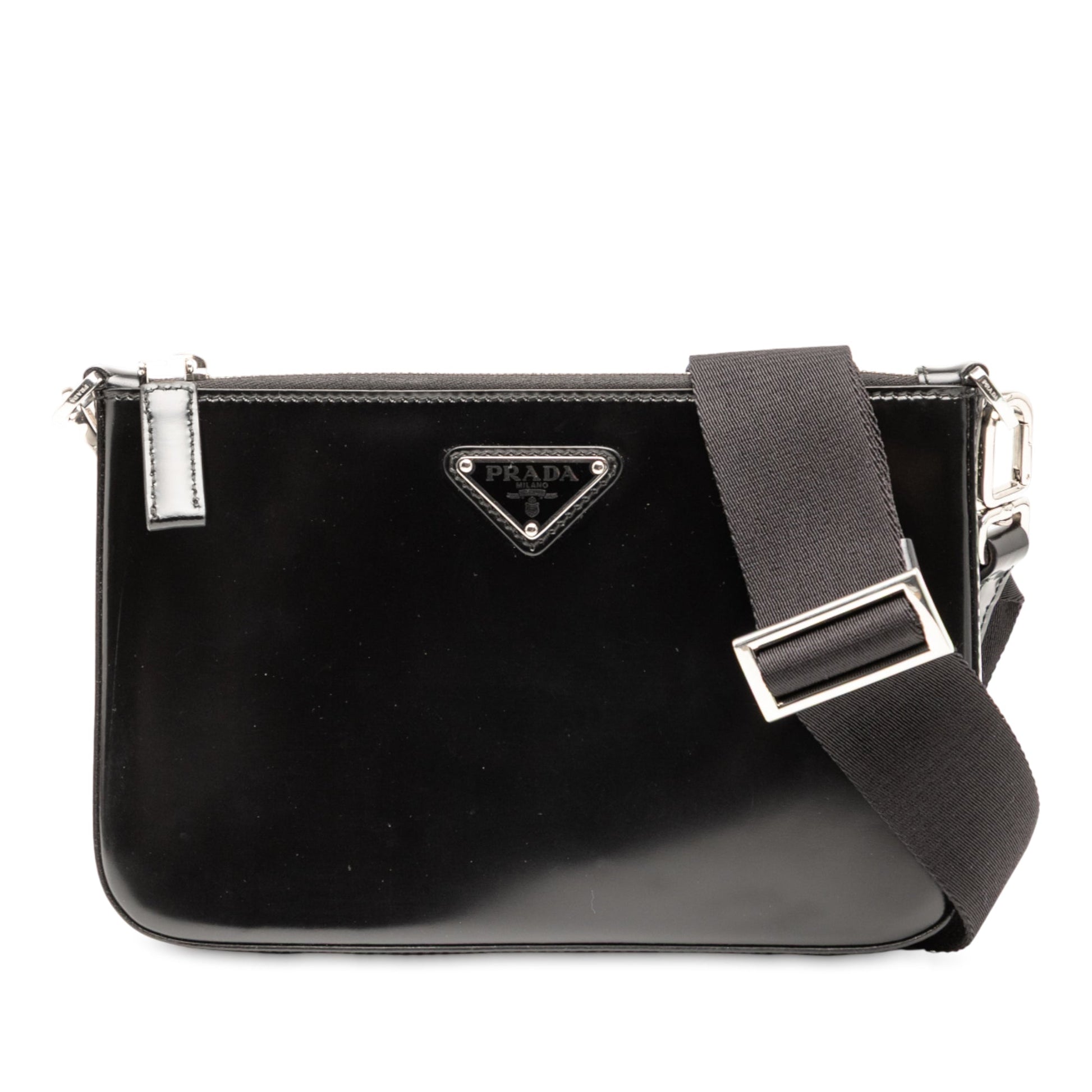 Prada Spazzolato Zip Top Crossbody