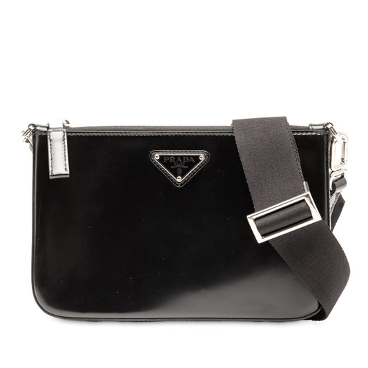 Prada Spazzolato Zip Top Crossbody
