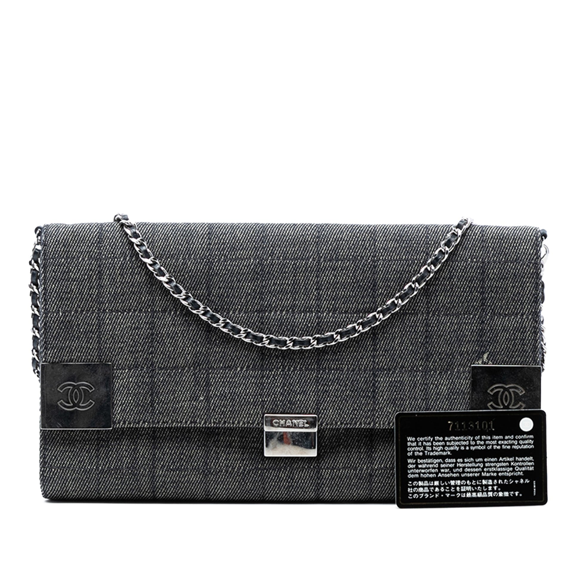 CC Chocolate Bar Denim Flap