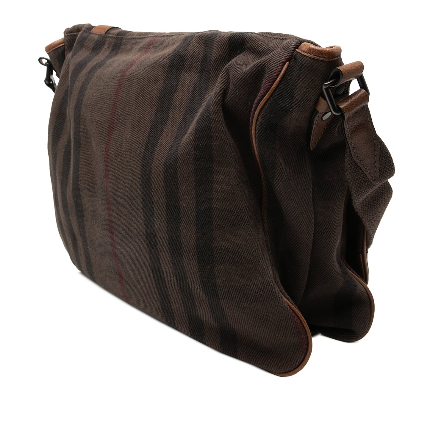 Smoke Check Canvas Messenger Bag