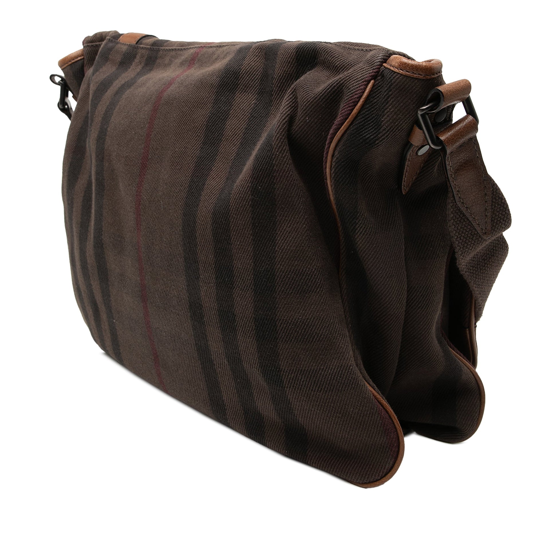 Smoke Check Canvas Messenger Bag