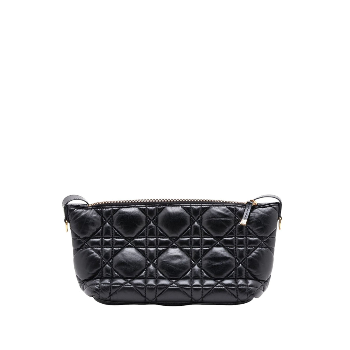 Dior Lambskin Cannage Diortravel Nomad Pouch — Black