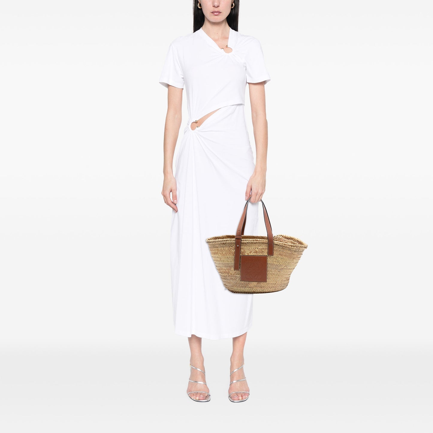 LOEWE Medium Raffia Anagram Basket Tote
