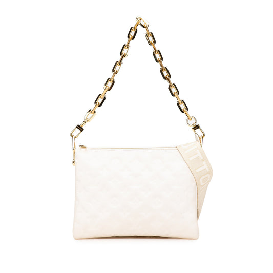 Louis Vuitton Monogram Embossed Puffy Lambskin Coussin PM