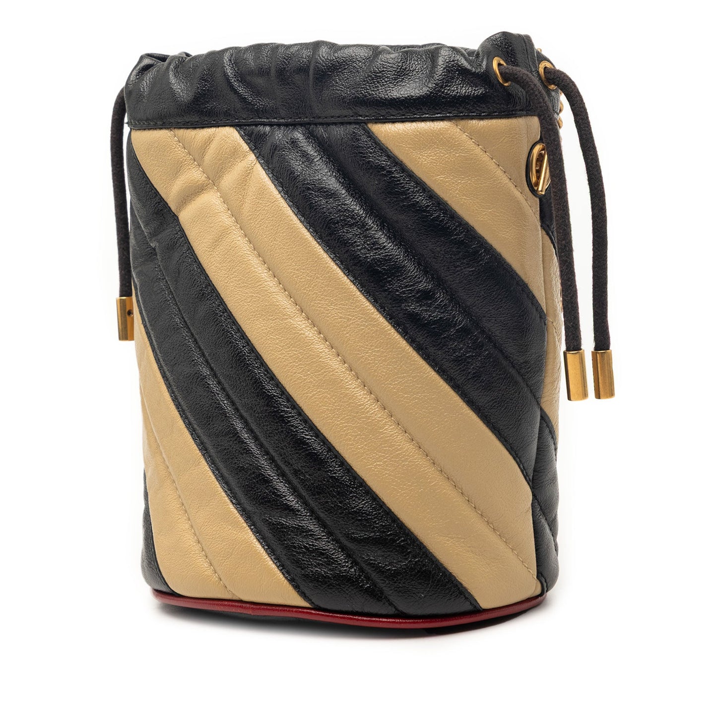 Gucci Mini GG Marmont Matelasse Diagonal Leather Torchon Bucket Bag