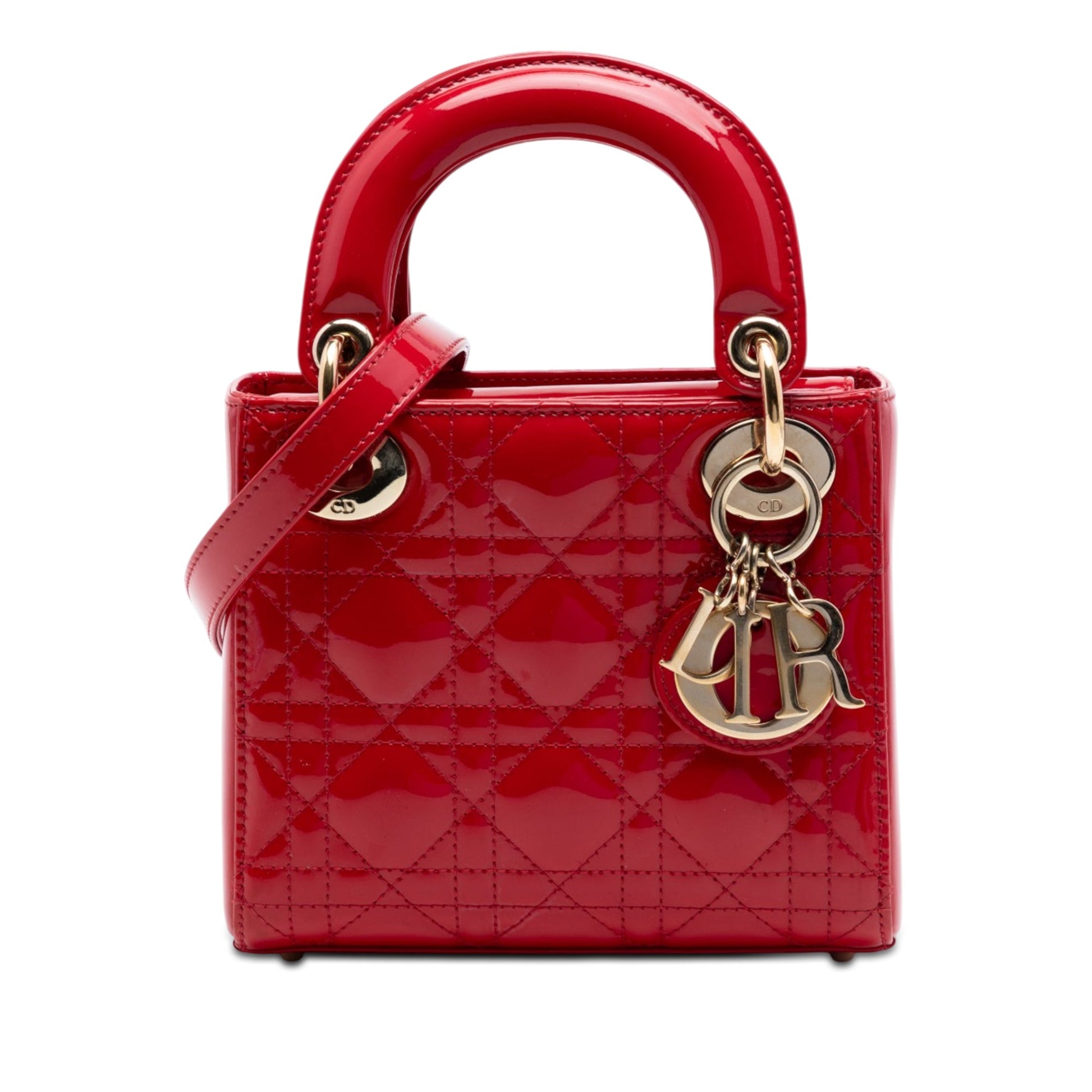 Dior Mini Patent Cannage Lady Dior