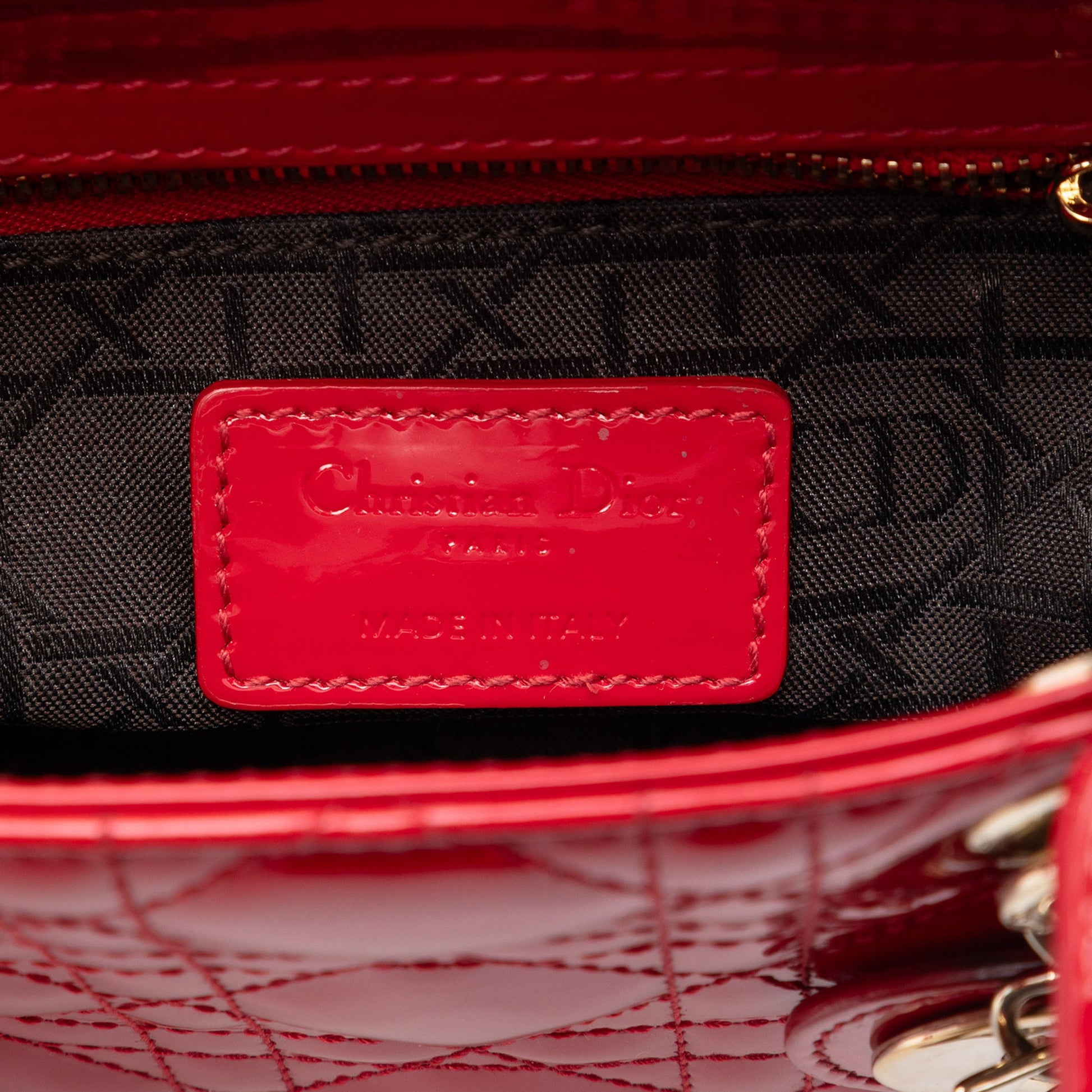 Dior Mini Patent Cannage Lady Dior