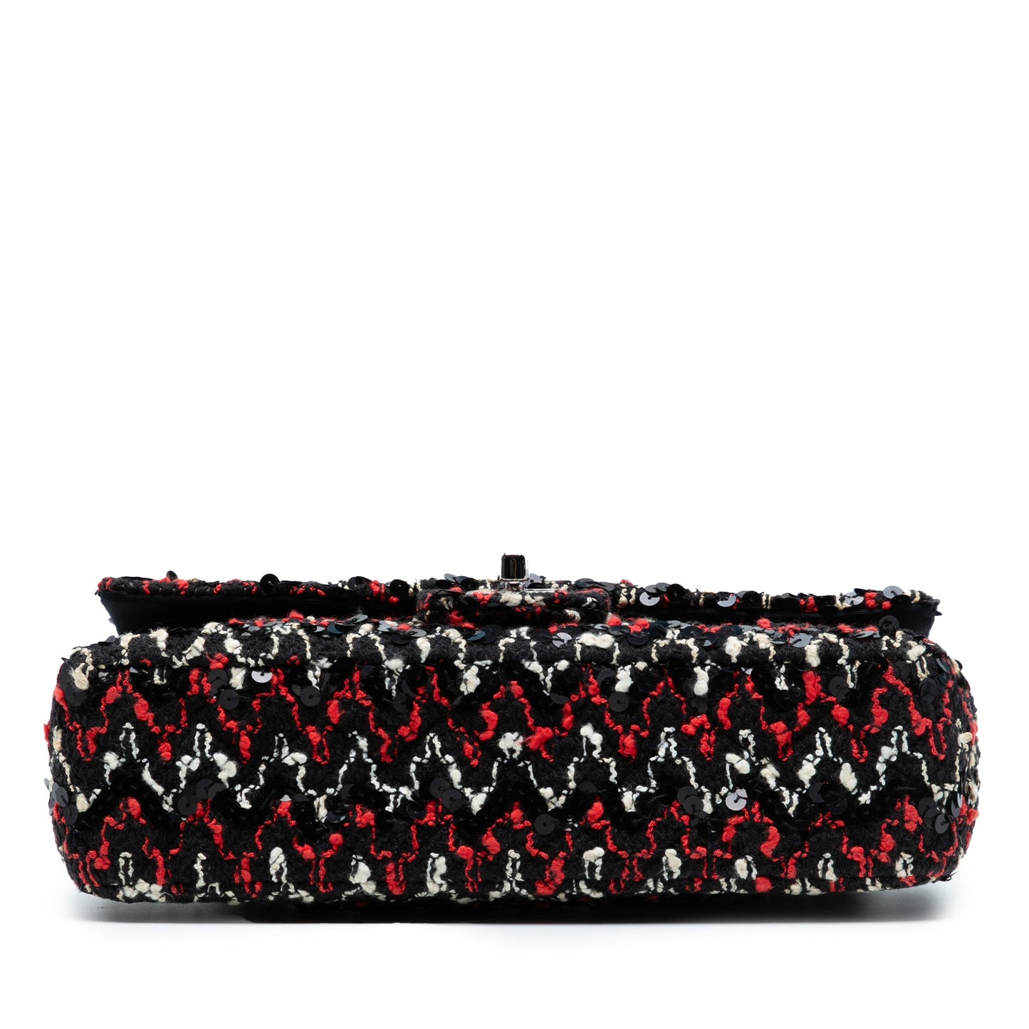 Chanel Medium Classic Tweed Sequins Double Flap