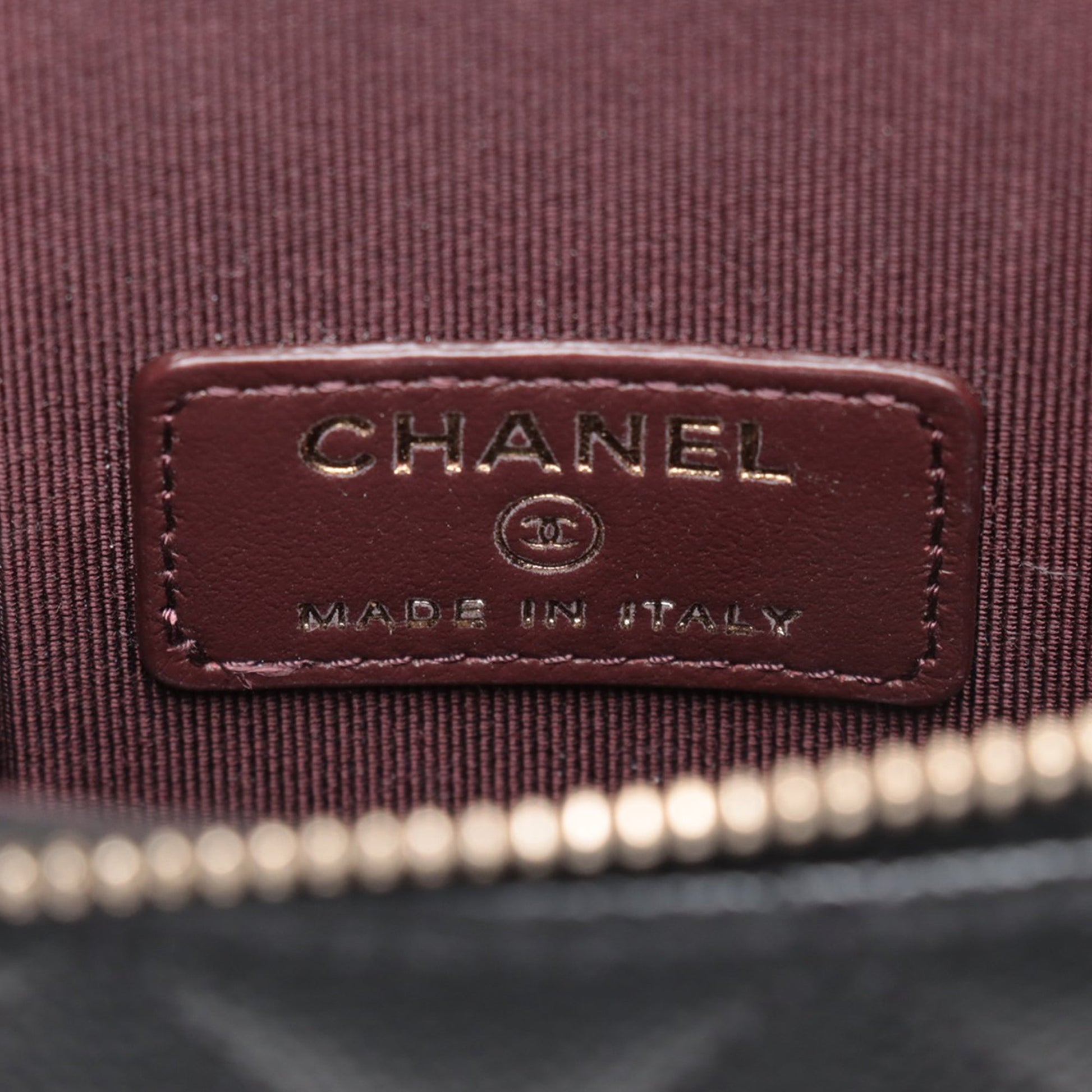 Chanel CC Quilted Caviar Phone Holder With Chain