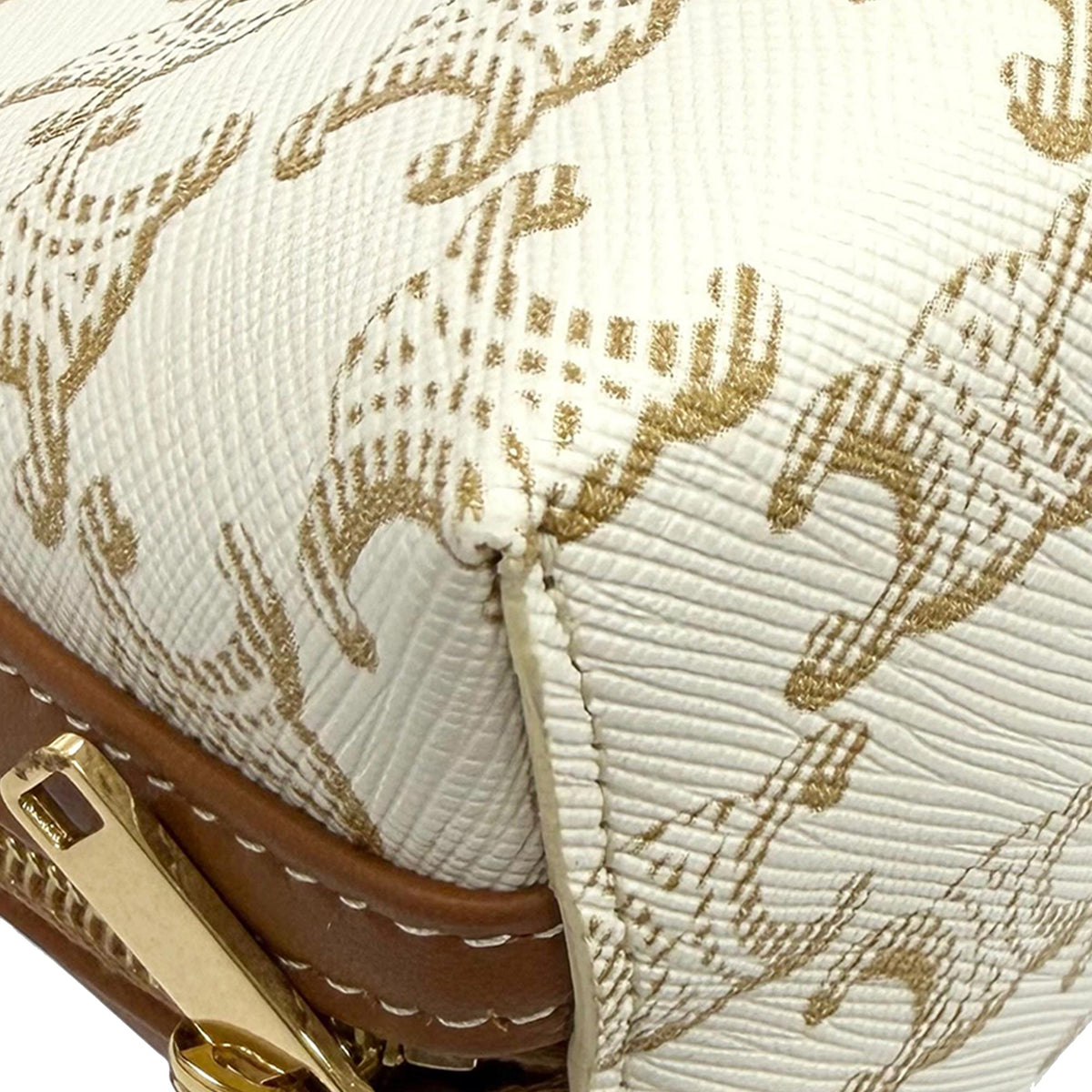 Celine Triomphe Coated Canvas Clutch On Chain