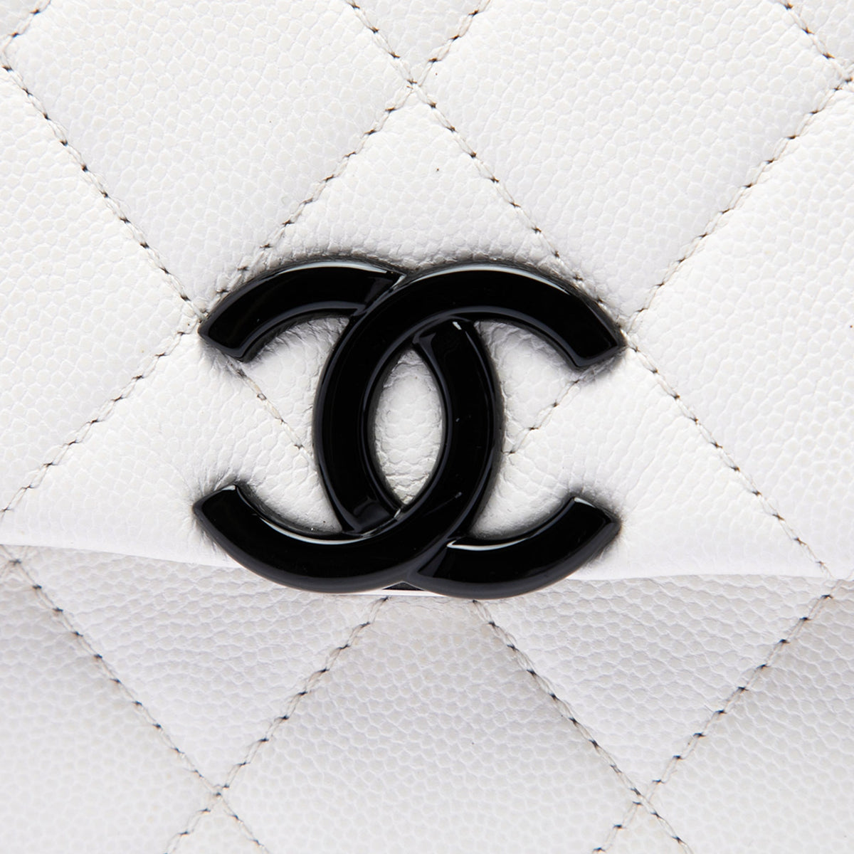 Chanel Small Quilted Caviar My Everything Flap — White