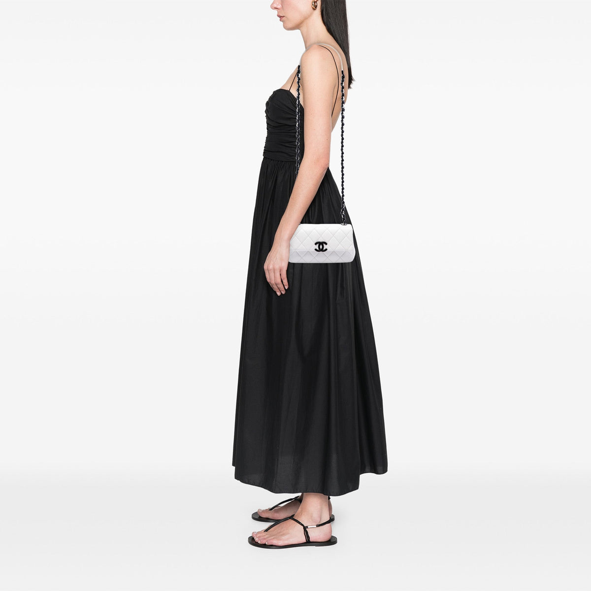 Chanel Small Quilted Caviar My Everything Flap — White
