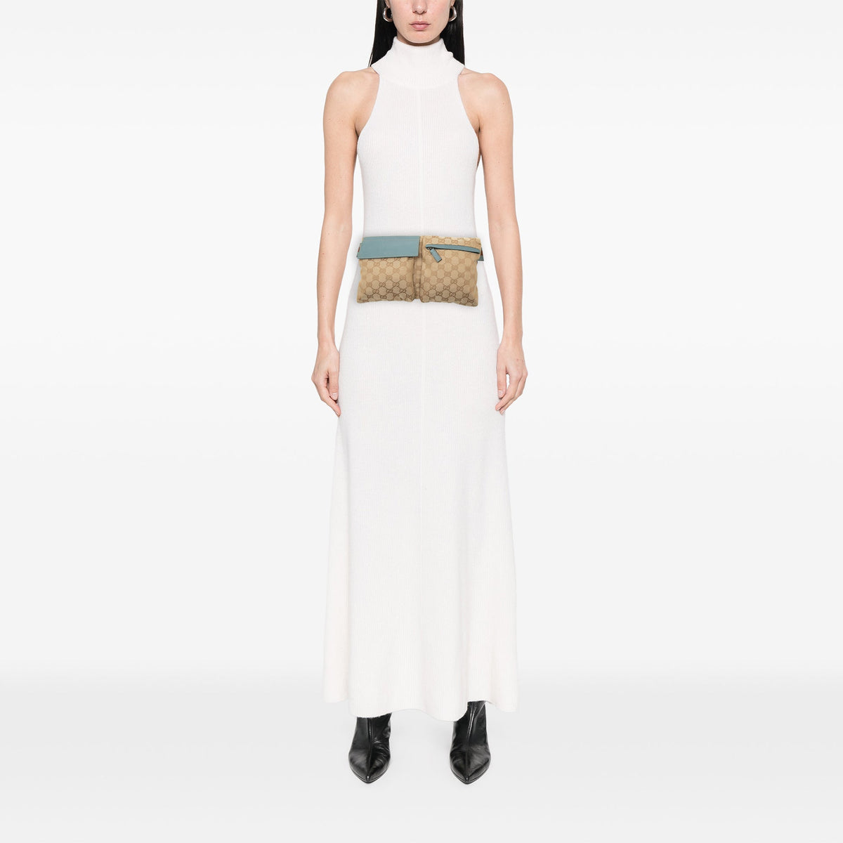 Gucci GG Canvas Web Double Pocket Belt Bag