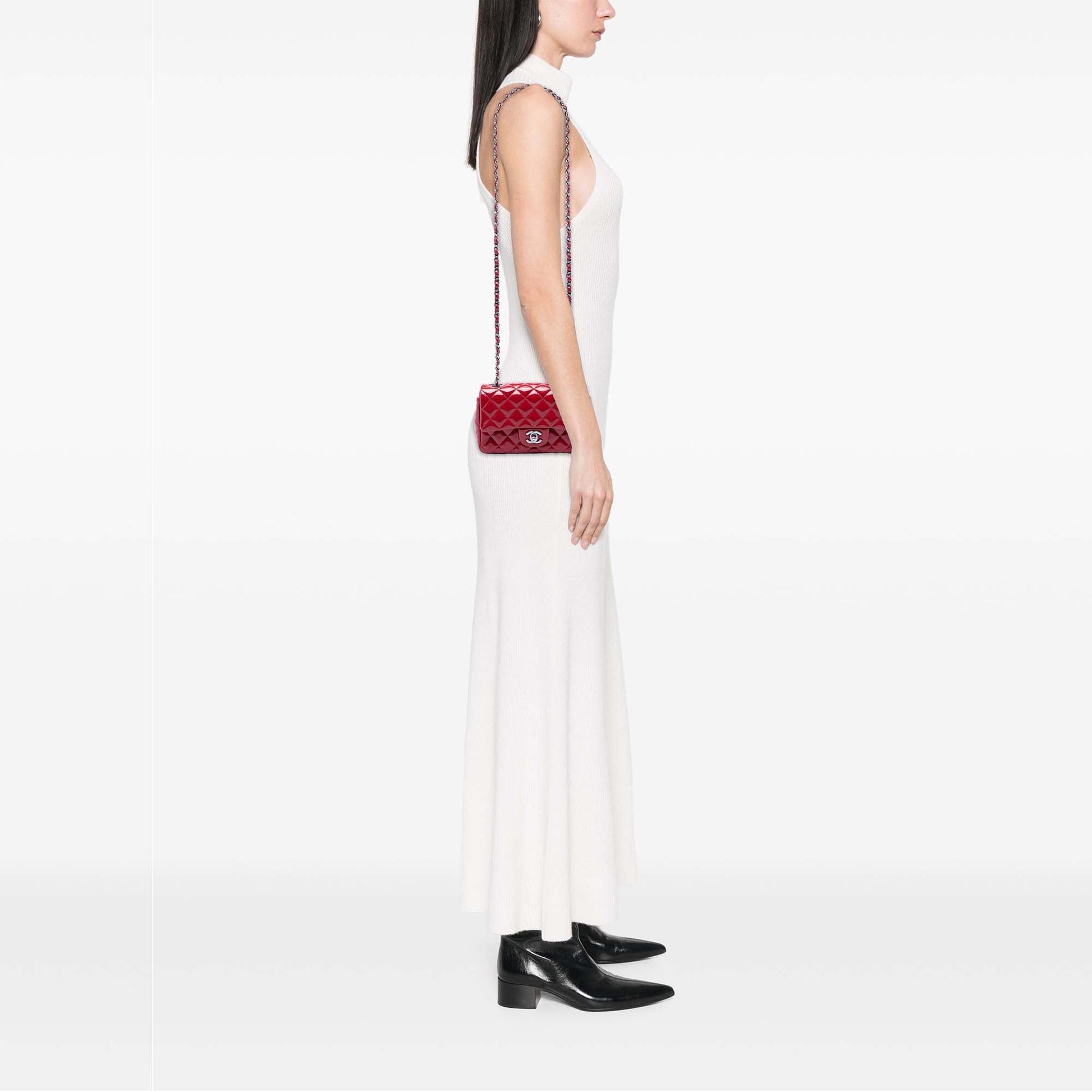 Chanel Mini Rectangular Classic Patent Single Flap