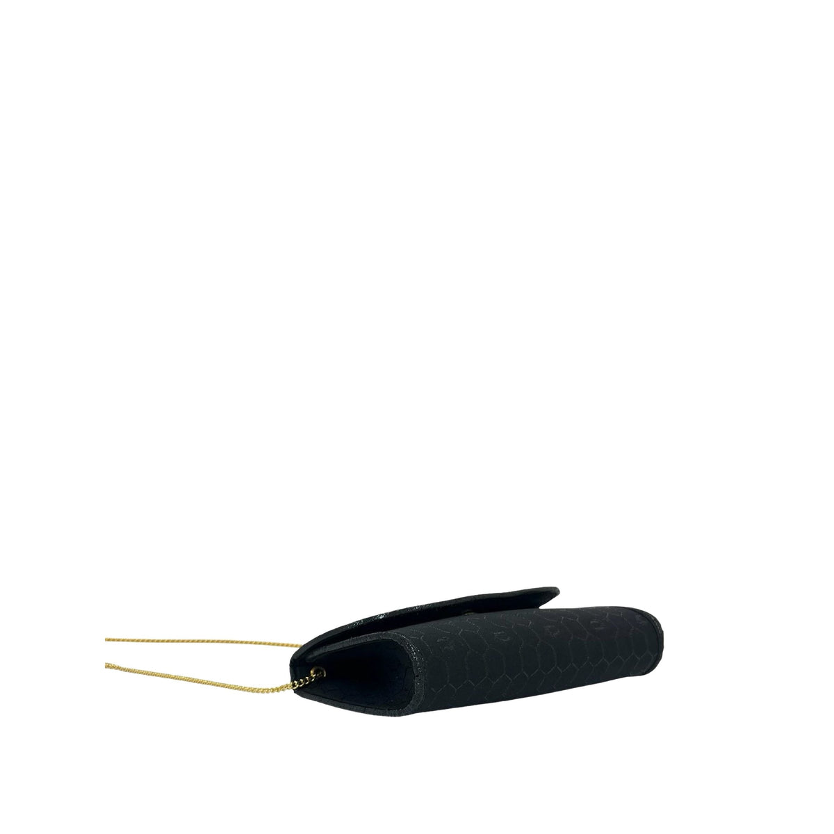 Dior Honeycomb Canvas Chain Flap Crossbody — Black