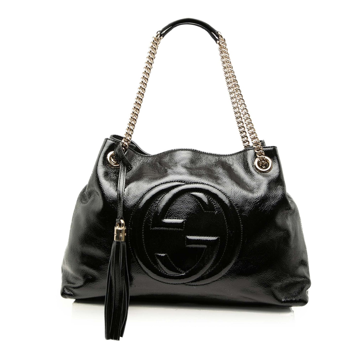 Gucci Medium Patent Soho Chain Tote