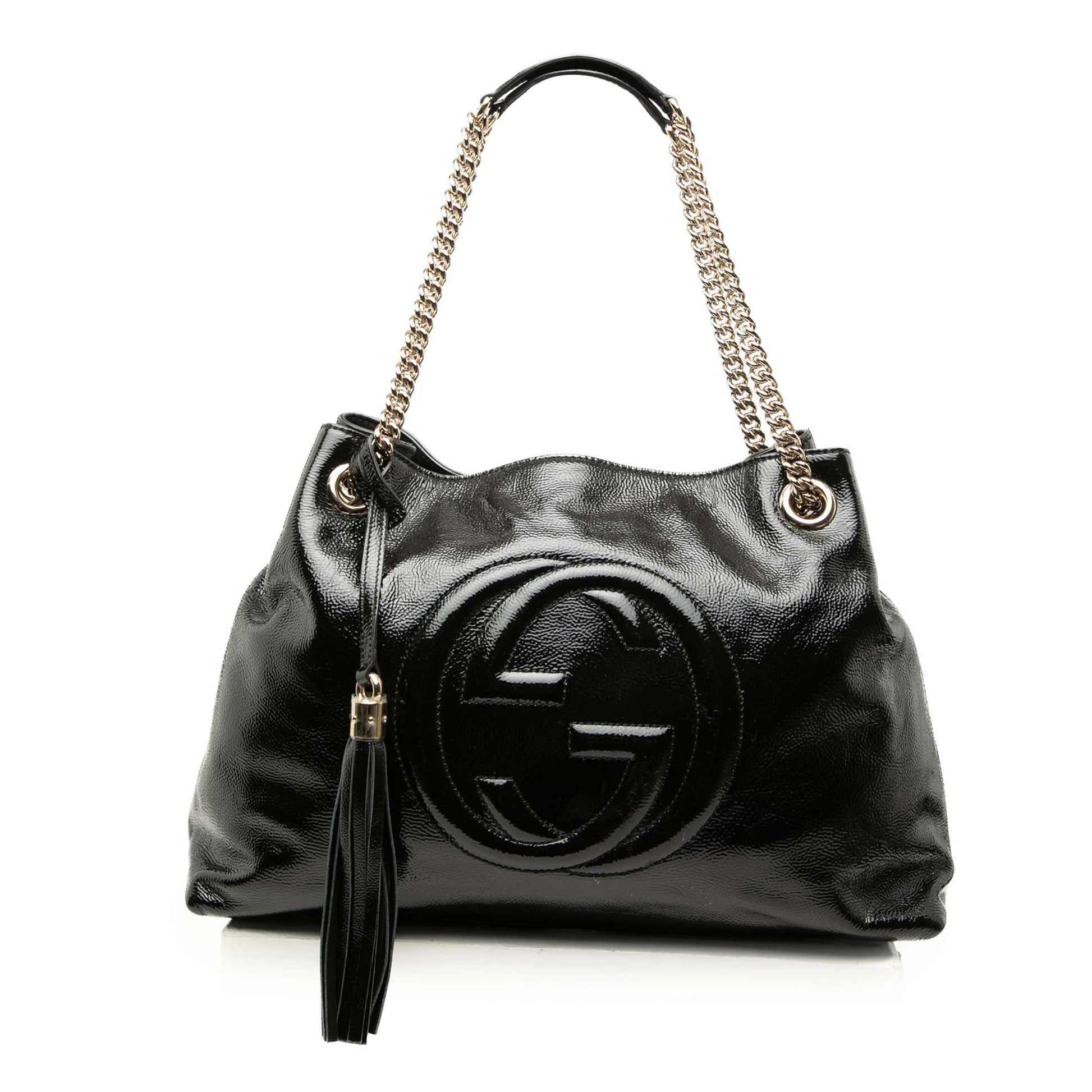 Gucci Medium Patent Soho Chain Tote