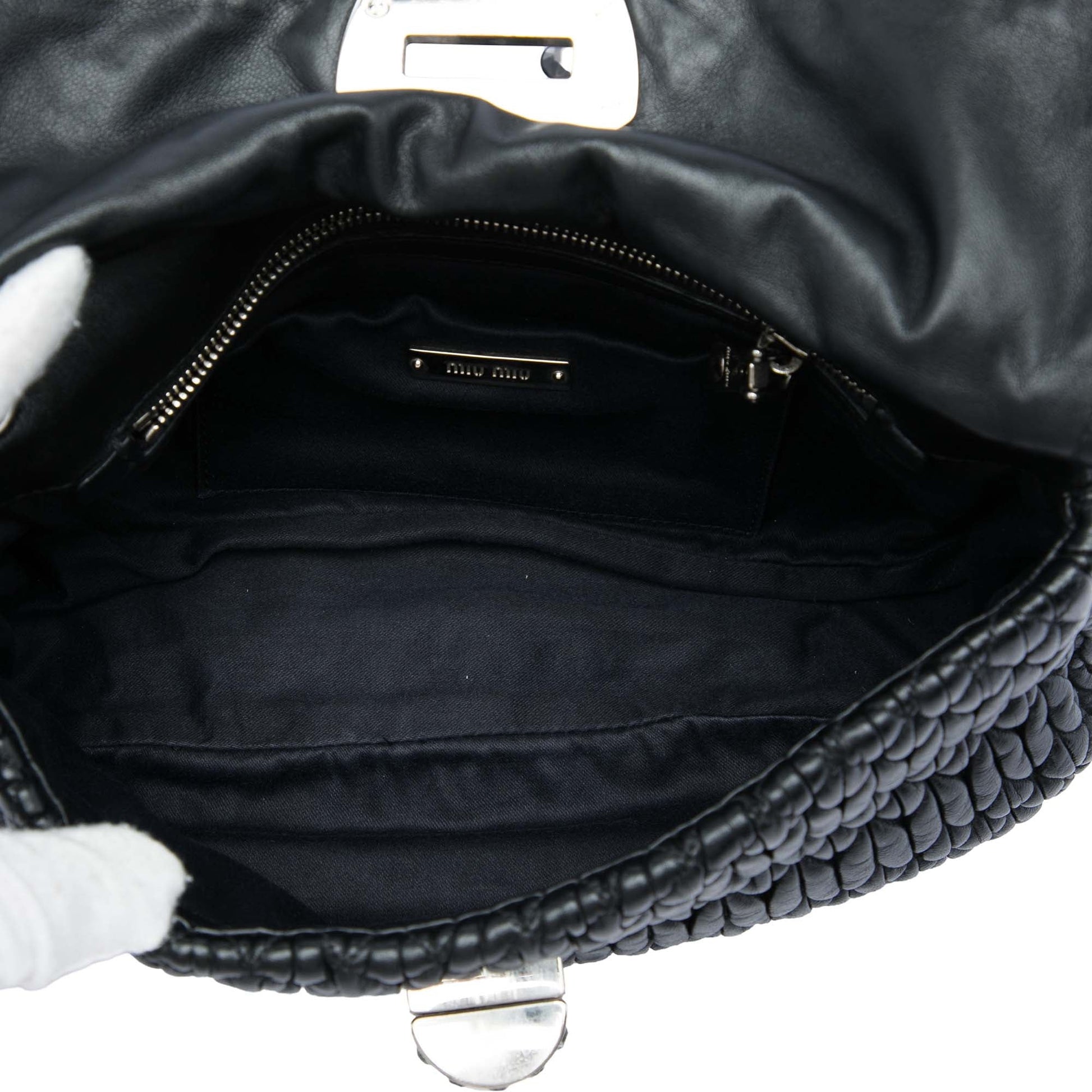 Miu Miu Matelasse Nappa Crystal Flap Crossbody