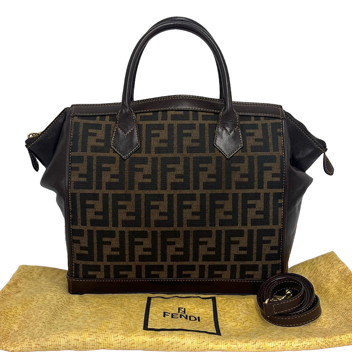 Fendi Zucca Canvas Satchel