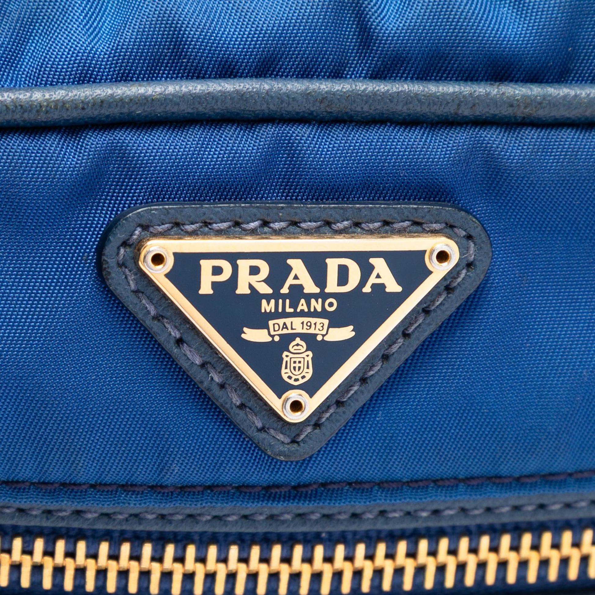 Prada Saffiano Trimmed Tessuto Camera Bag