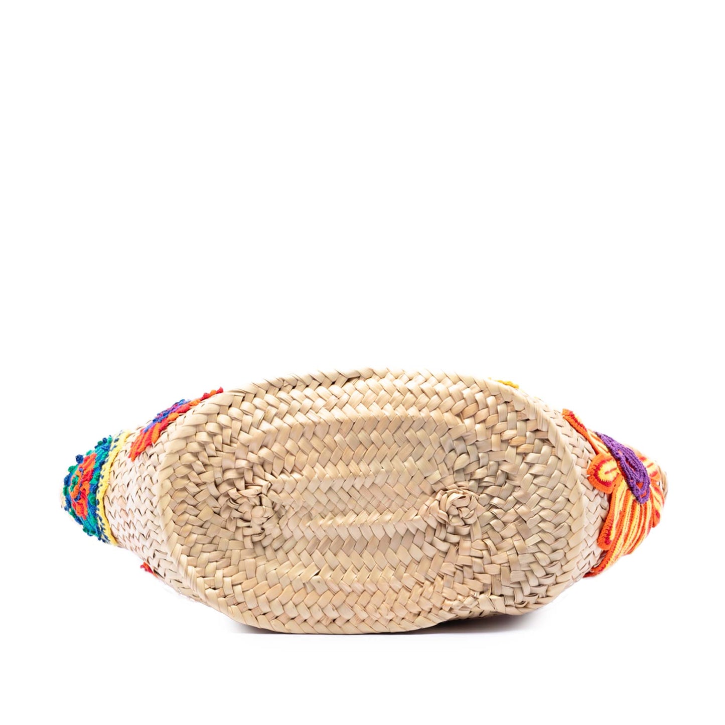 LOEWE Large Floral Embroidered Raffia Basket Tote