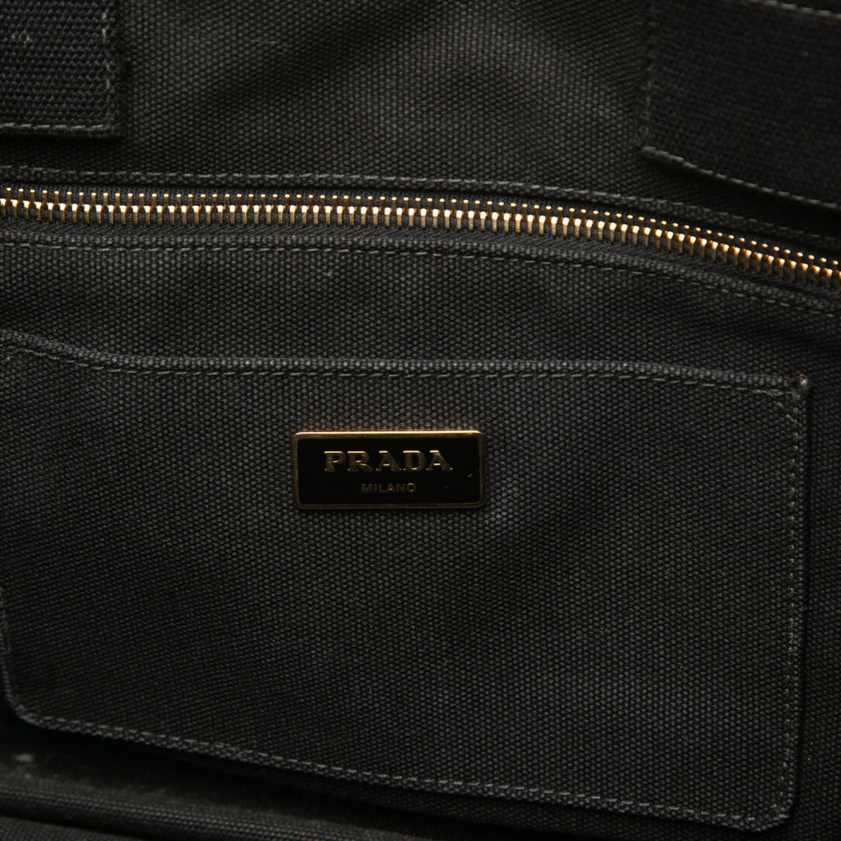 Prada Canvas Canapa Logo Tote — Black