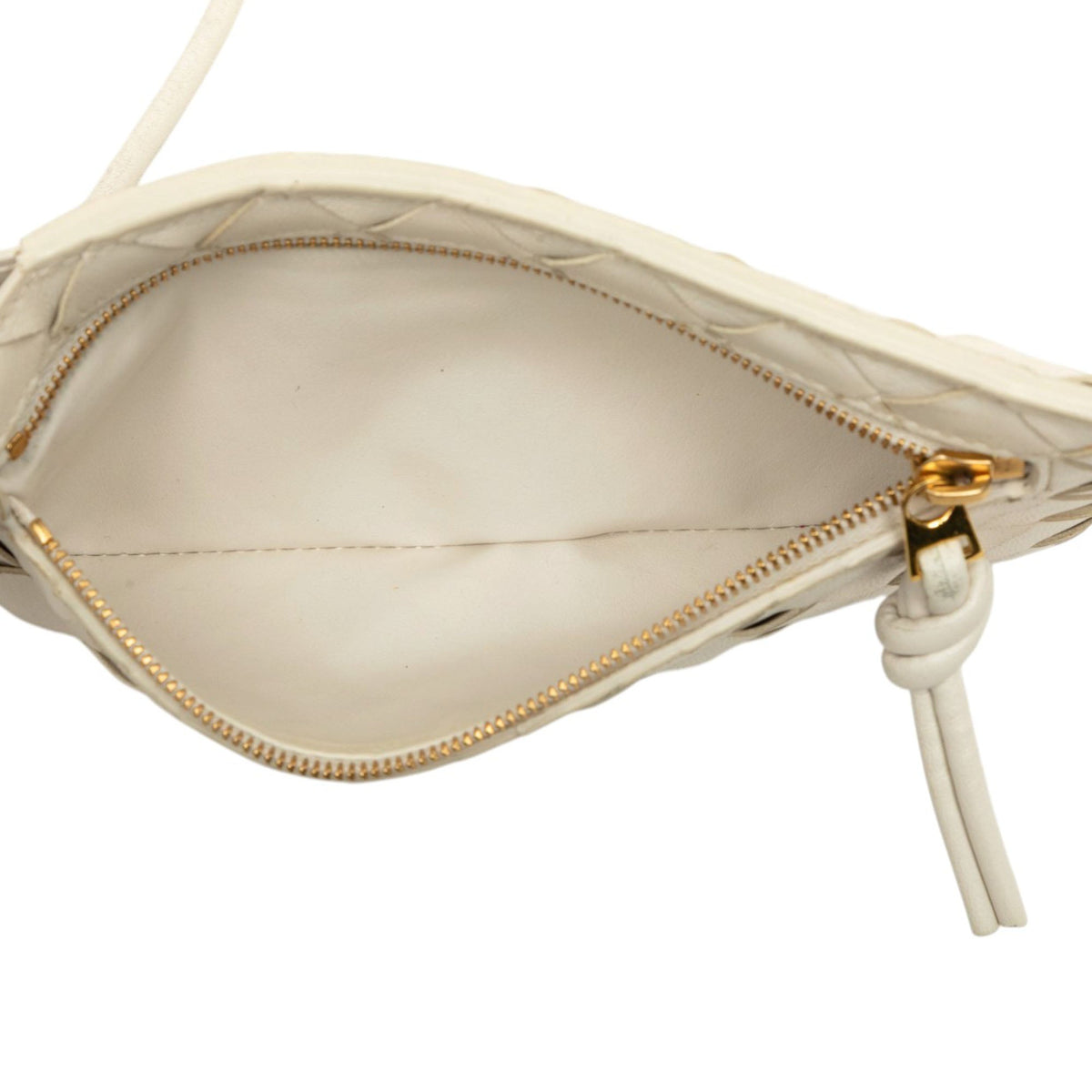Bottega Veneta Nappa Intrecciato Phone Pouch — White