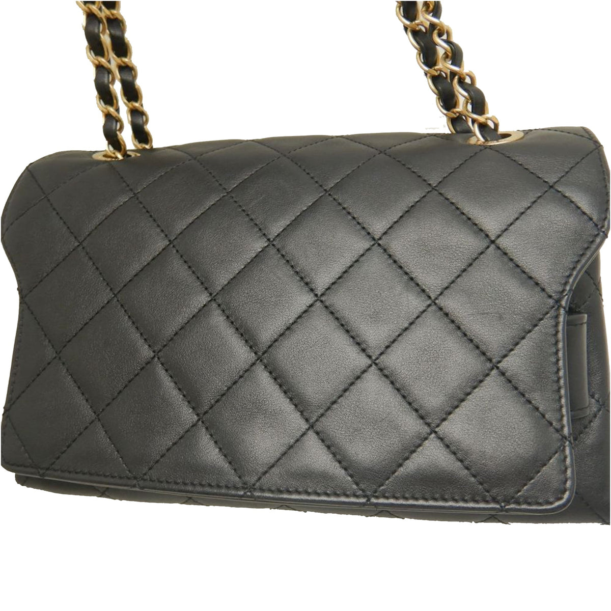 Chanel Medium Quilted Lambskin Logo Enchained Flap