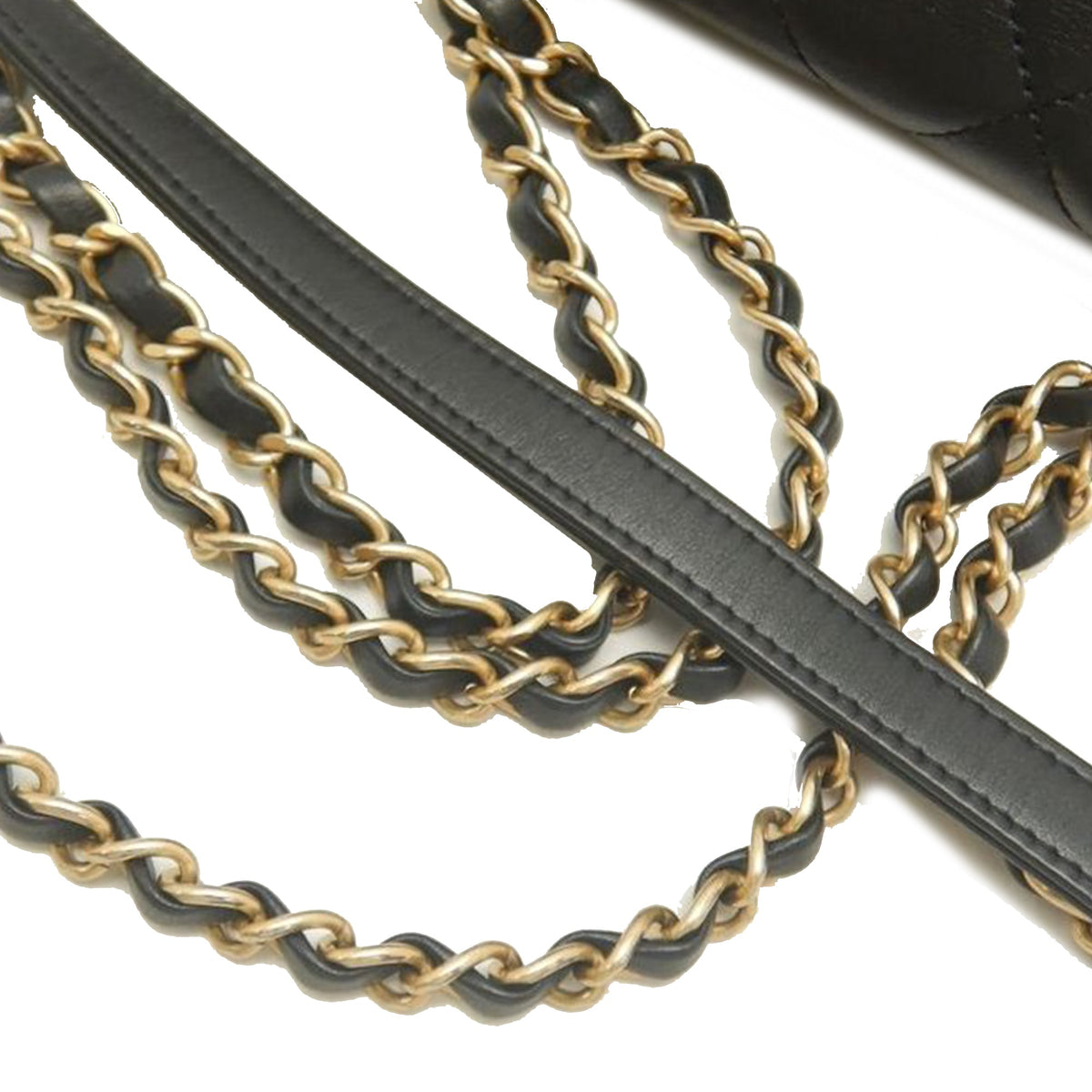 Chanel Medium Quilted Lambskin Logo Enchained Flap
