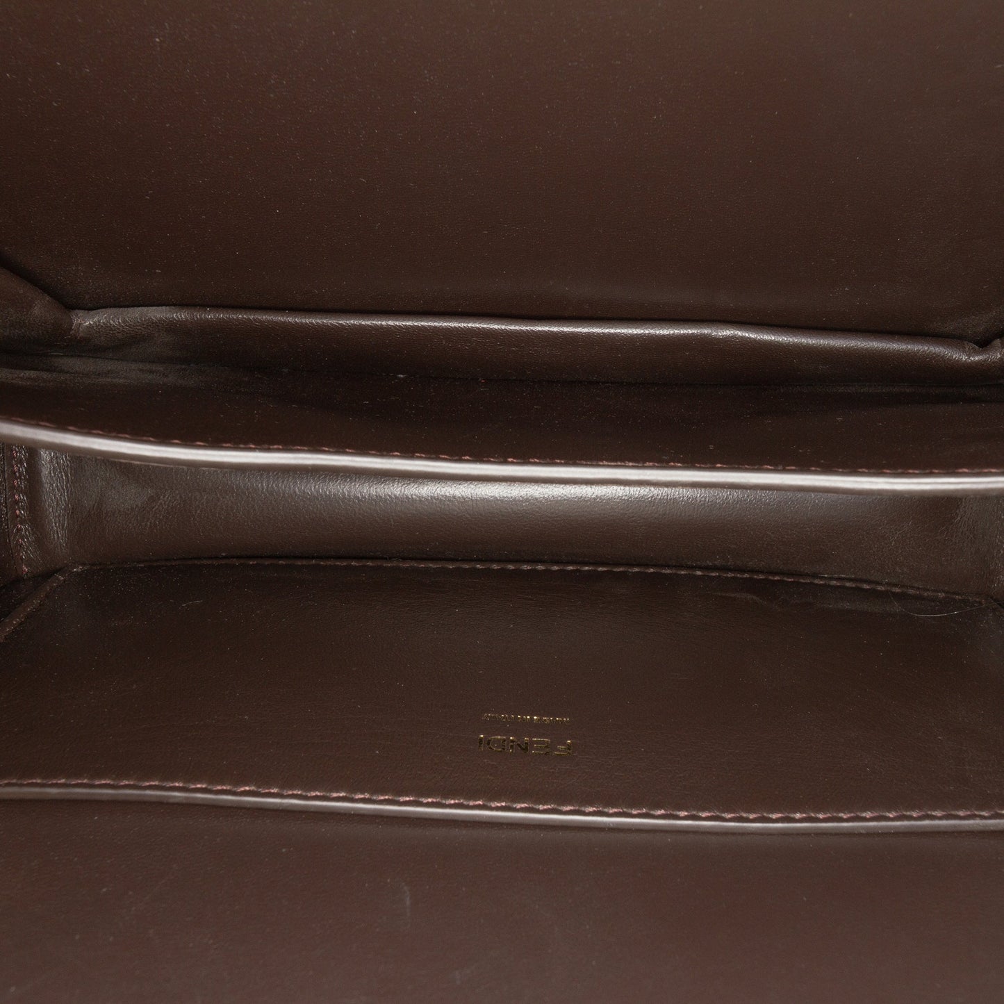 Fendi Calfskin Vitello King Nubuck Pequin Karligraphy Pocket Shoulder Bag