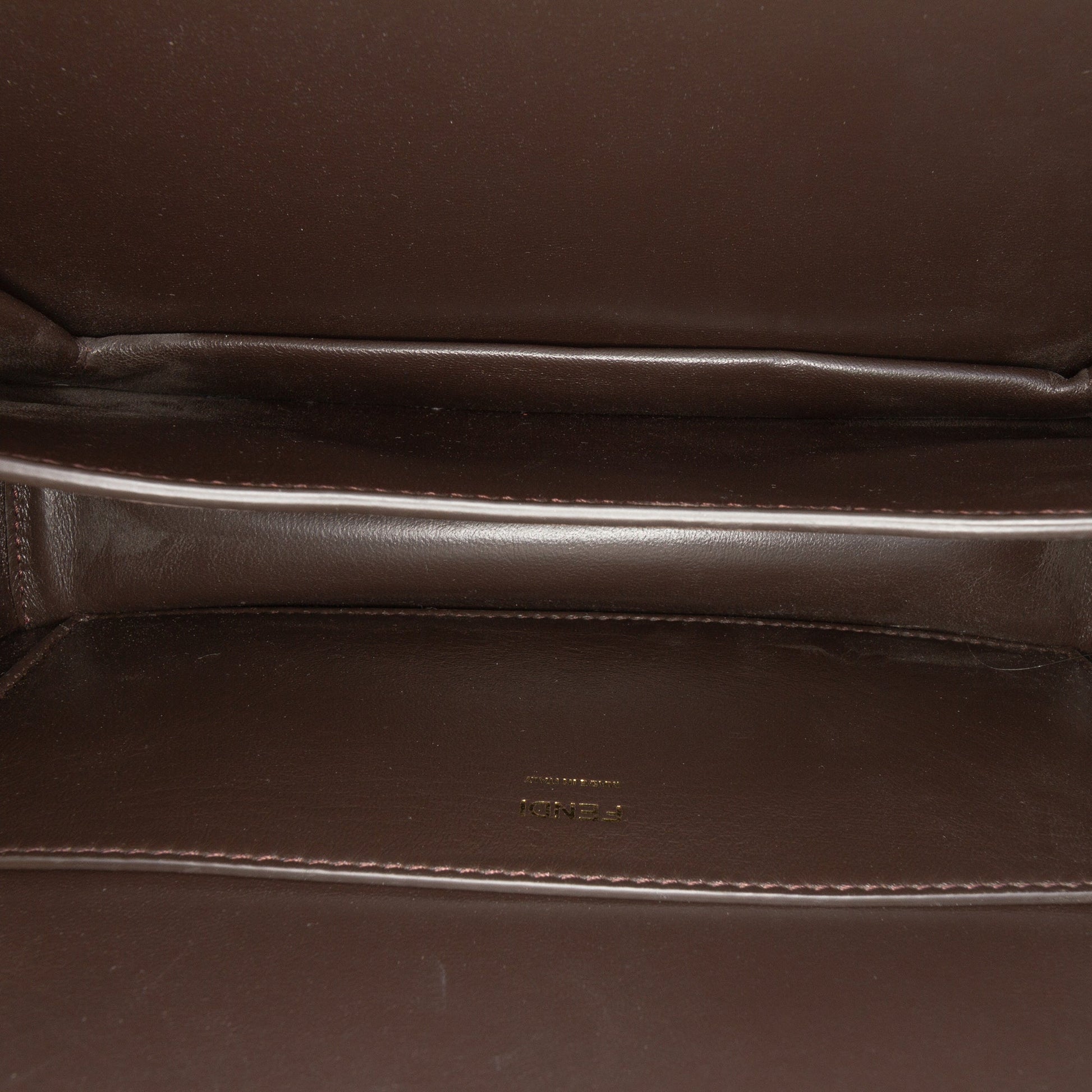 Fendi Calfskin Vitello King Nubuck Pequin Karligraphy Pocket Shoulder Bag