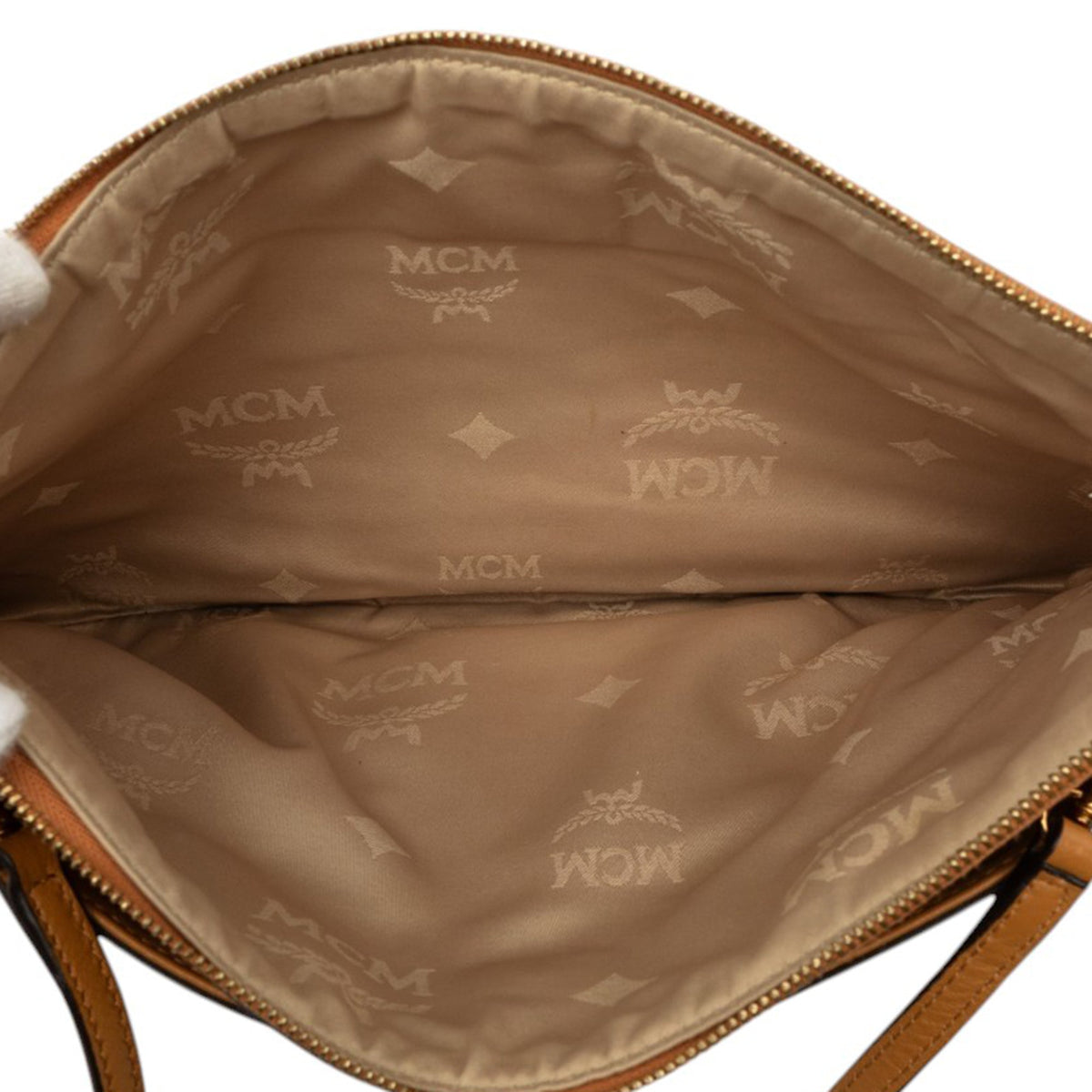MCM Visetos Coated Canvas Crossbody — Brown