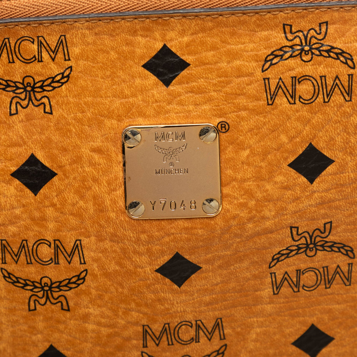 MCM Visetos Coated Canvas Crossbody — Brown