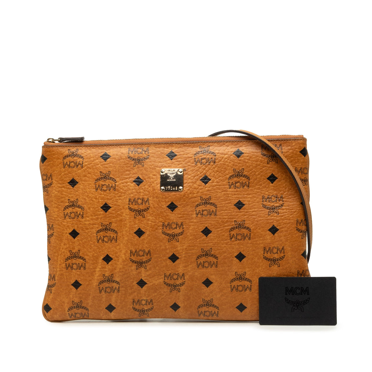 MCM Visetos Coated Canvas Crossbody — Brown