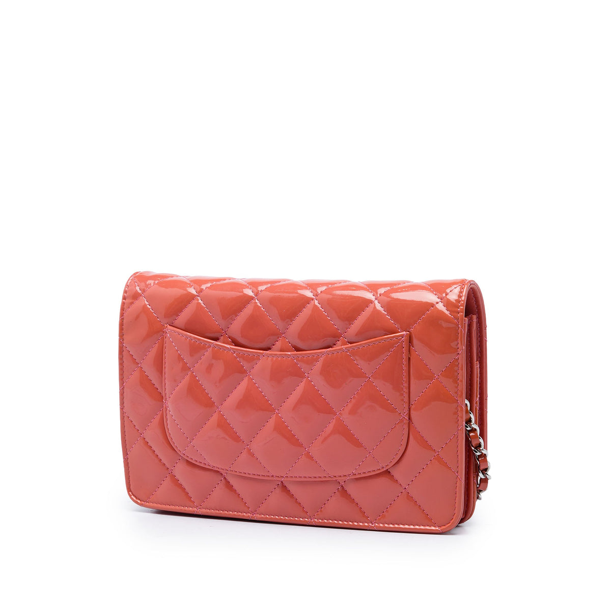 Chanel CC Quilted Patent Wallet on Chain