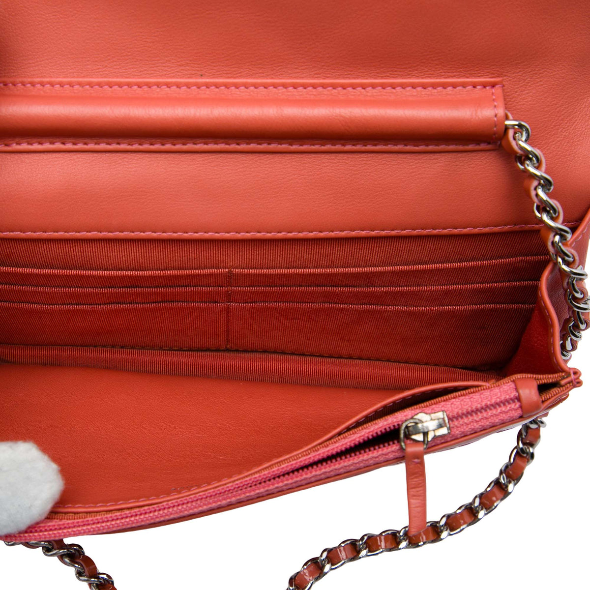Chanel CC Quilted Patent Wallet on Chain